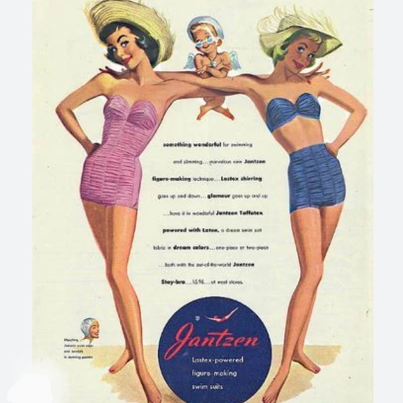 Vintage Rare 1950's Jantzen Black Ruched Front One-Piece Pin-Up Style Swimsuit - Picture 12 of 12